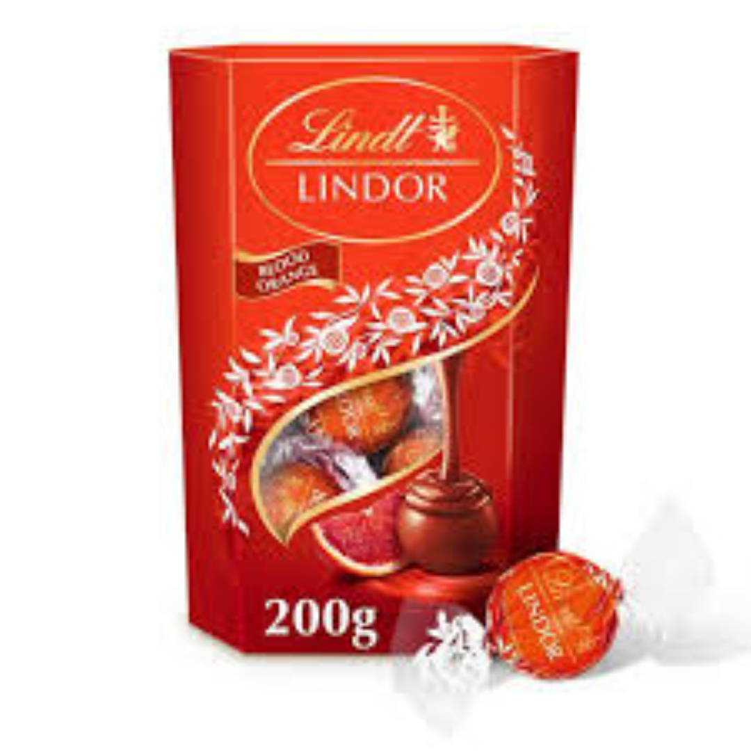LINDT LINDOR BLOOD ORANGE 200G